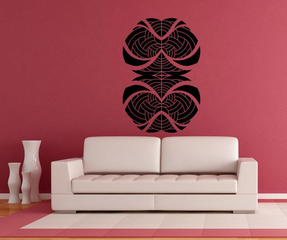 Double Abstract Design Vinyl Wall Decal Sticker - Modern Home Decor for Living Room, Bedroom & Nursery - #OS_MB1236