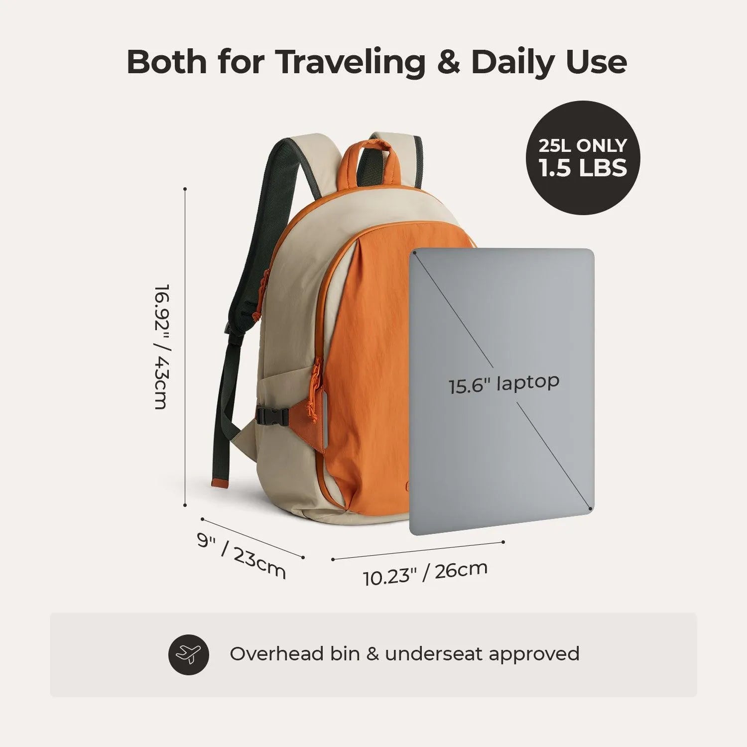 Soar 25L Waterproof Hiking Backpack Set - Lightweight Travel Daypack for Outdoor Adventures, Camping & College Students