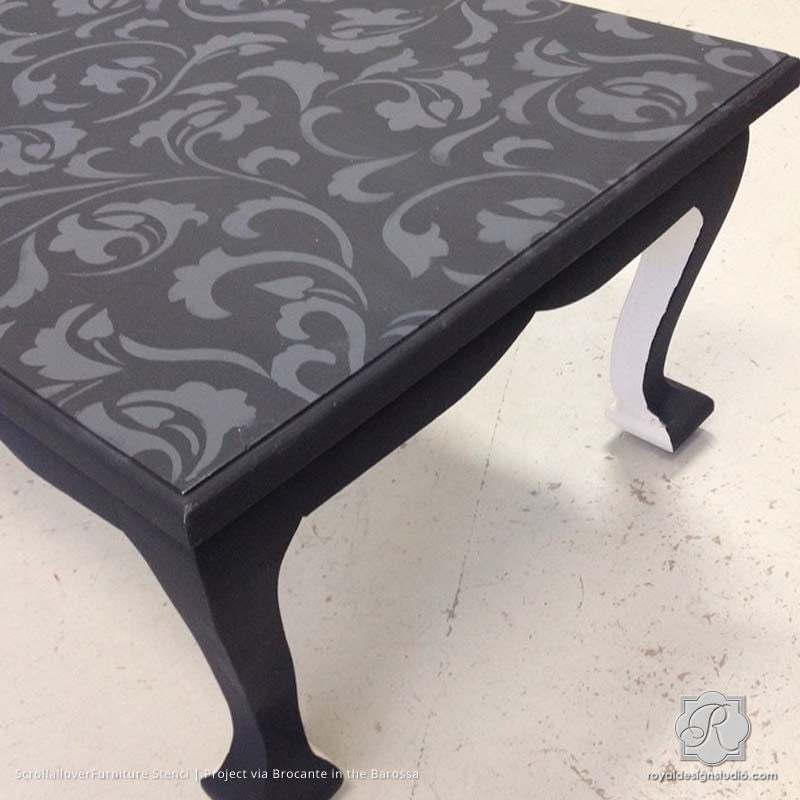 Scrollallover Furniture Stencil - Reusable DIY Wood Stencils for Painting & Decorating - Perfect for Home Decor, Cabinets, Walls, and DIY Craft Projects