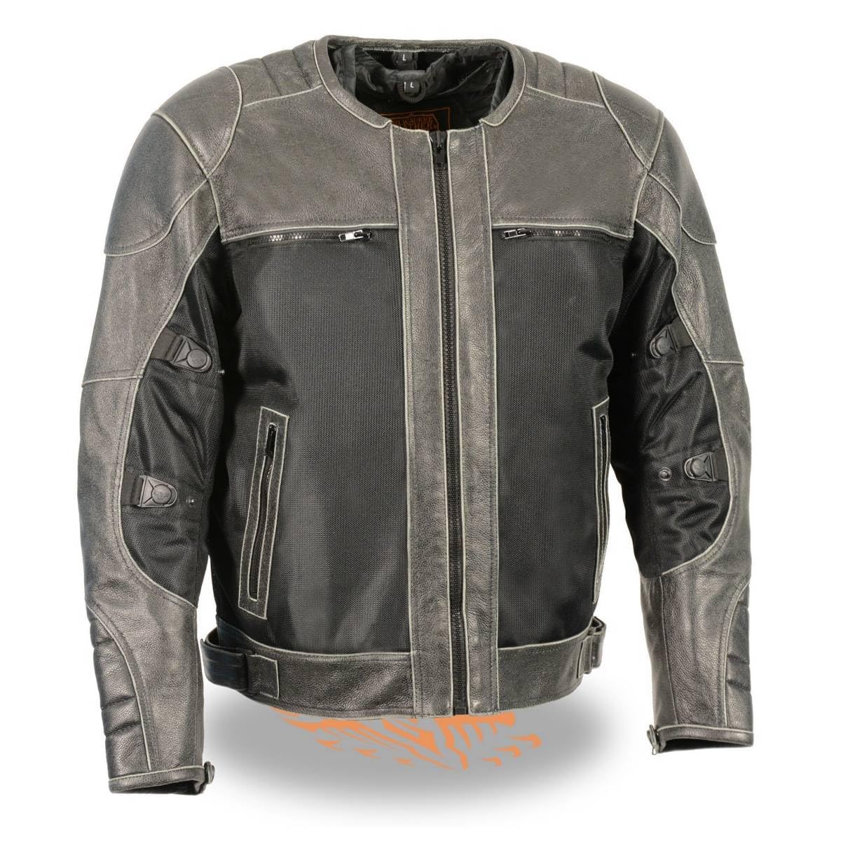 Milwaukee Performance Men's Mesh & Leather Scooter Jacket - Breathable & Durable Motorcycle Riding Gear for Urban Commuting & Sports