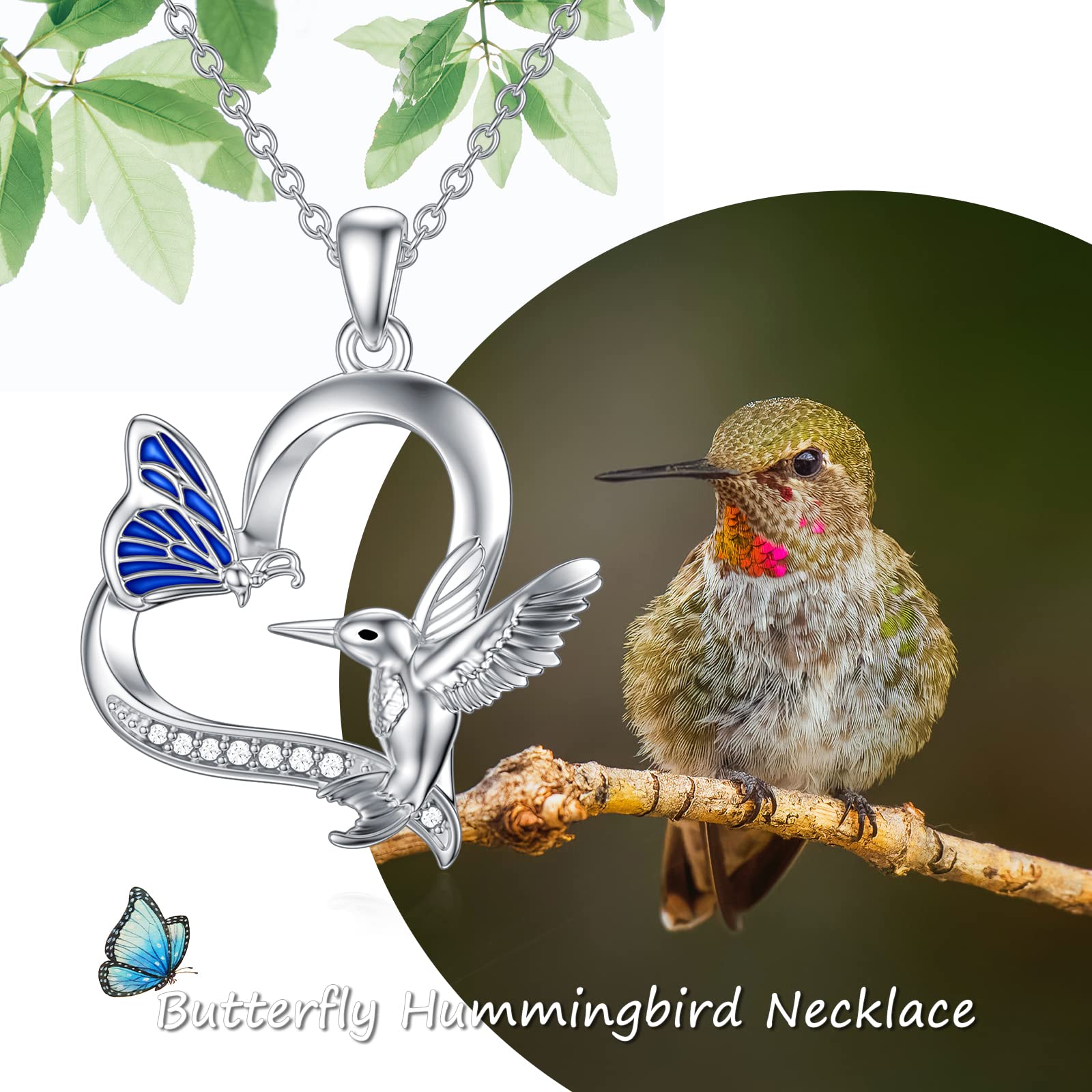 925 Sterling Silver Animal Pendant Necklace - Frog, Hummingbird, Butterfly, Bee, Cat, Elephant, Bunny & Sea Turtle Charms | Elegant Jewelry Gift for Women, Mother, Sister & Friends | Perfect for Birthdays, Anniversaries & Special Occasions