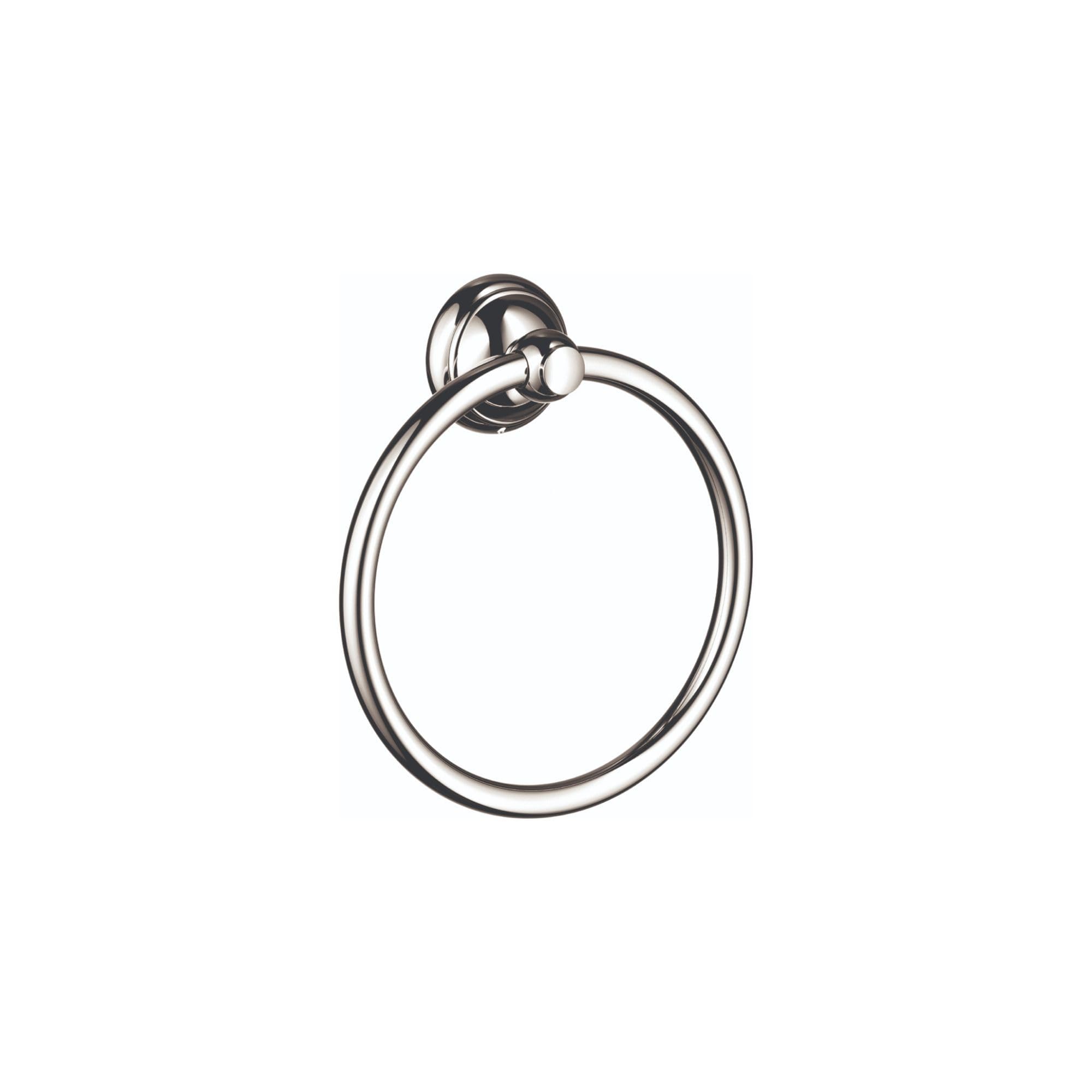 hansgrohe Timeless 7-Inch Classic Towel Ring Holder in Polished Nickel - Bathroom Accessory for Modern & Traditional Decor (Model 06095830) - Perfect for Bathrooms, Powder Rooms & Spa Retreats