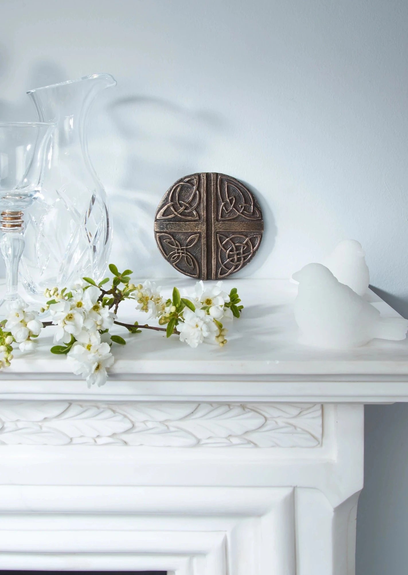 Celtic Love Cross Bronze Wall Art - Handmade Irish Decor for Home, Bedroom, or Office - Perfect for Gifts, Weddings, and Spiritual Spaces