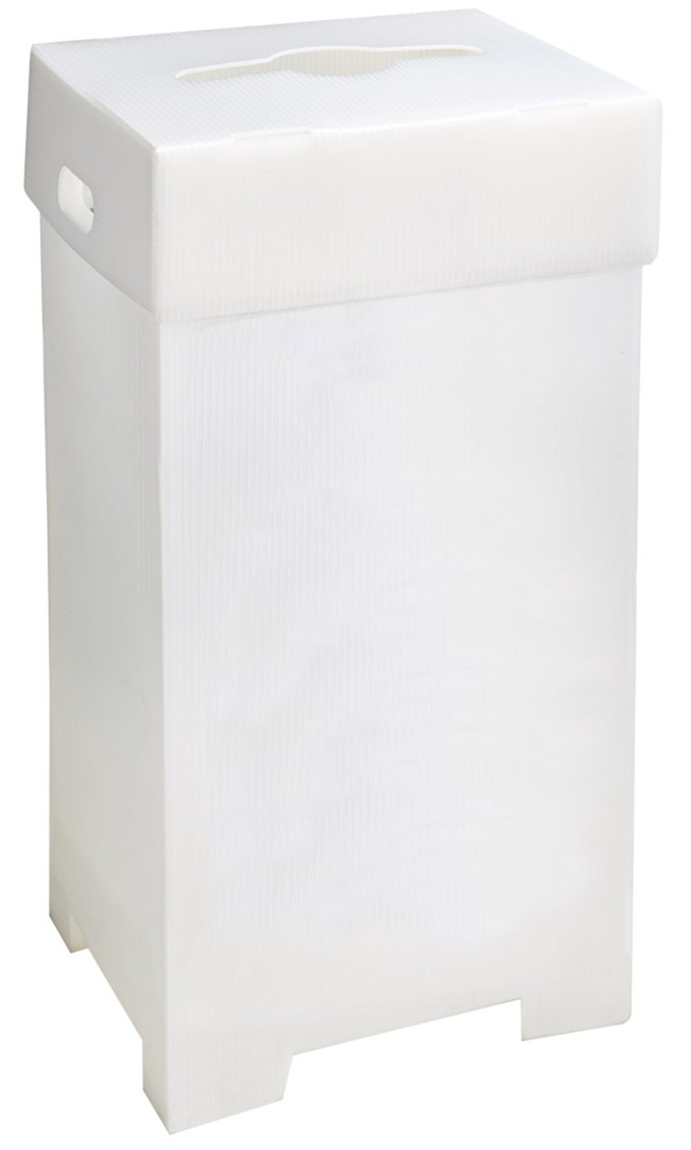 **44 Gallon Collapsible Outdoor Trash Can & Recycling Bin - Translucent HDPE Pop-Up Receptacle (20.25