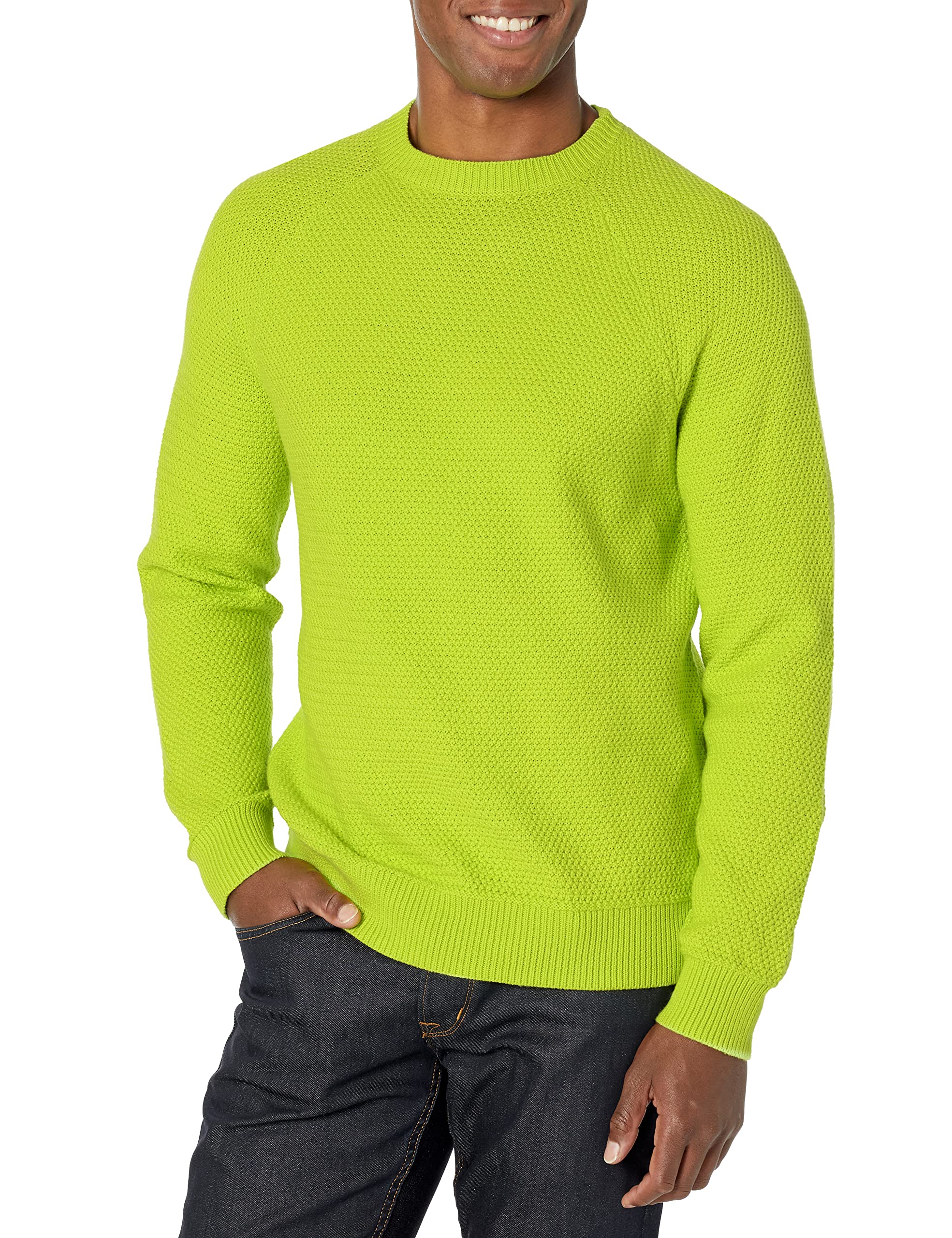Amazon Essentials Men's Oversized Crewneck Sweatshirt - Soft Textured Cotton Blend Pullover for Casual Wear, Lounge & Street Style
