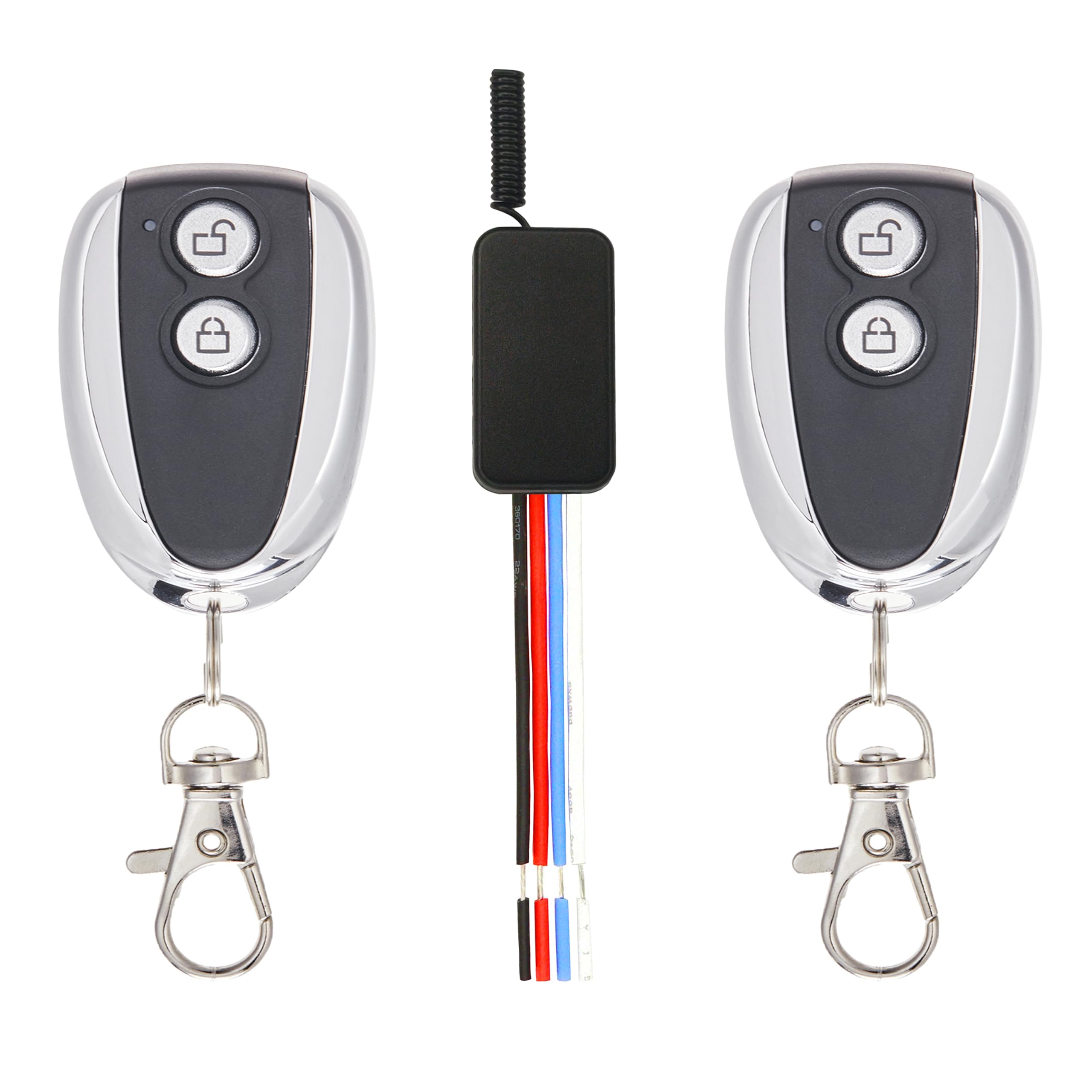 WOODGUILIN 1 Channel Wireless Remote Control Switch DC 5V/12V/24V/30V 3A Relay - Mini RF Radio Receiver for LED Light Strips, Electric Door Locks, Alarm Systems - Perfect for Home Automation & Smart Lighting Control