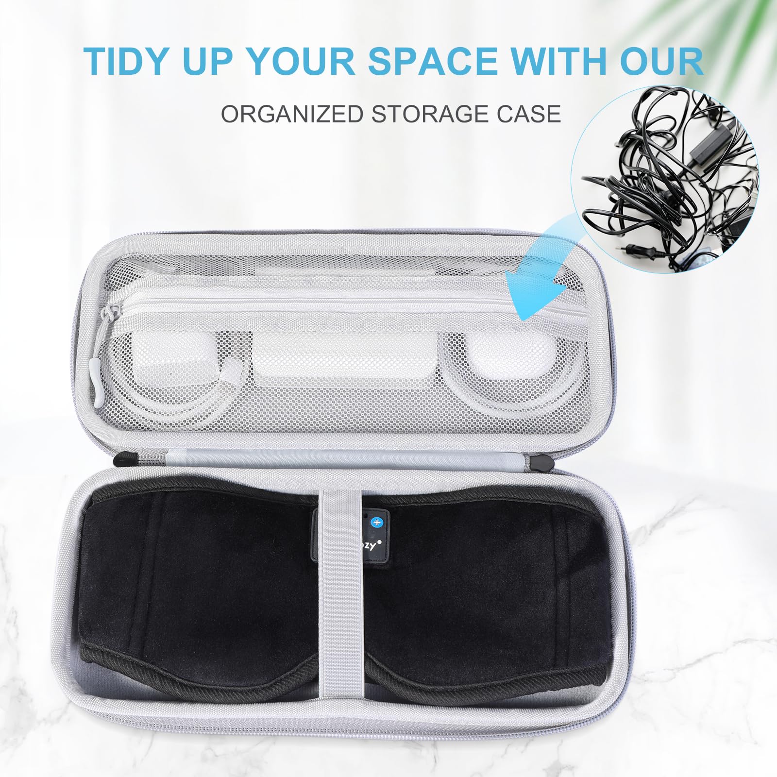Musicozy Bluetooth Sleep Headband with Hard Storage Case - Wireless Headphones for Sleeping, Sports & Travel | HD Stereo Sound | Perfect for Night Use, Jogging & Meditation