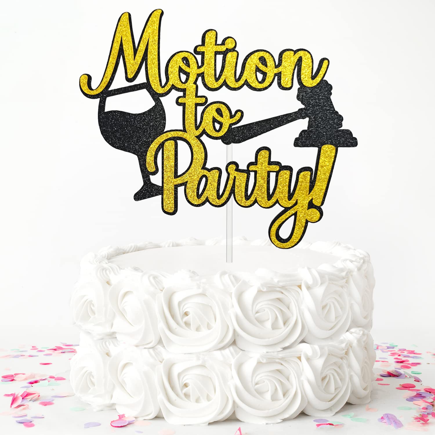 Motion to Party Cake Topper - Law School Graduation, Lawyer Birthday & Judge Cake Decor - Judicial Cake Pick for Lawyer Retirement Party Supplies | Perfect for Legal Celebrations, Courtroom Themed Parties & Attorney Milestone Events