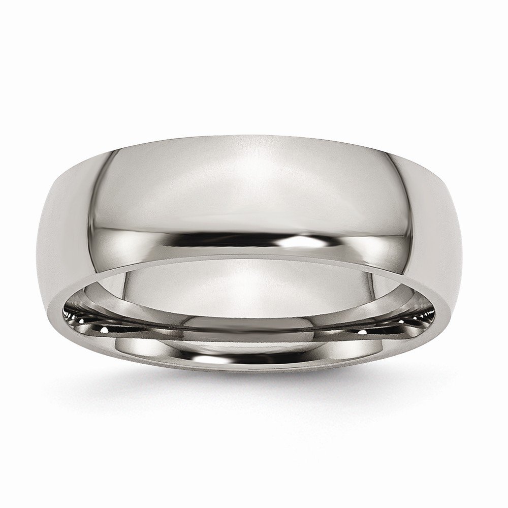 Titanium 7mm Polished Band Ring - BillyTheTree Jewelry for Men & Women