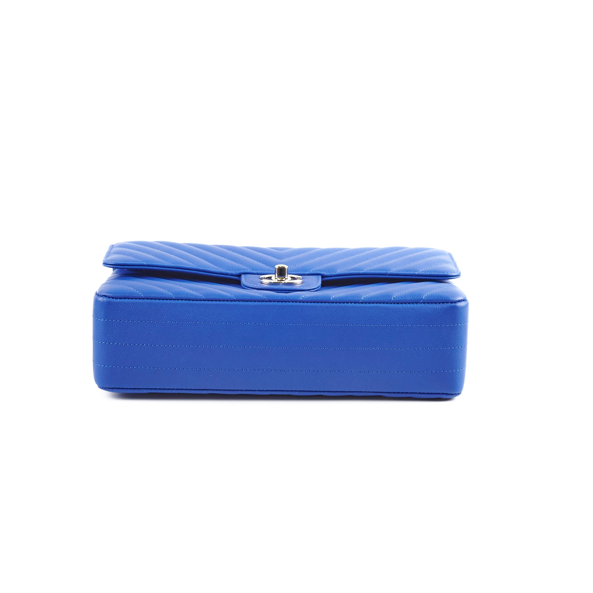 Chanel Medium/Large Caviar Chevron Classic Cobalt Blue Handbag 2021 - Luxury Designer Shoulder Bag for Women, Perfect for Parties, Weddings & Special Occasions