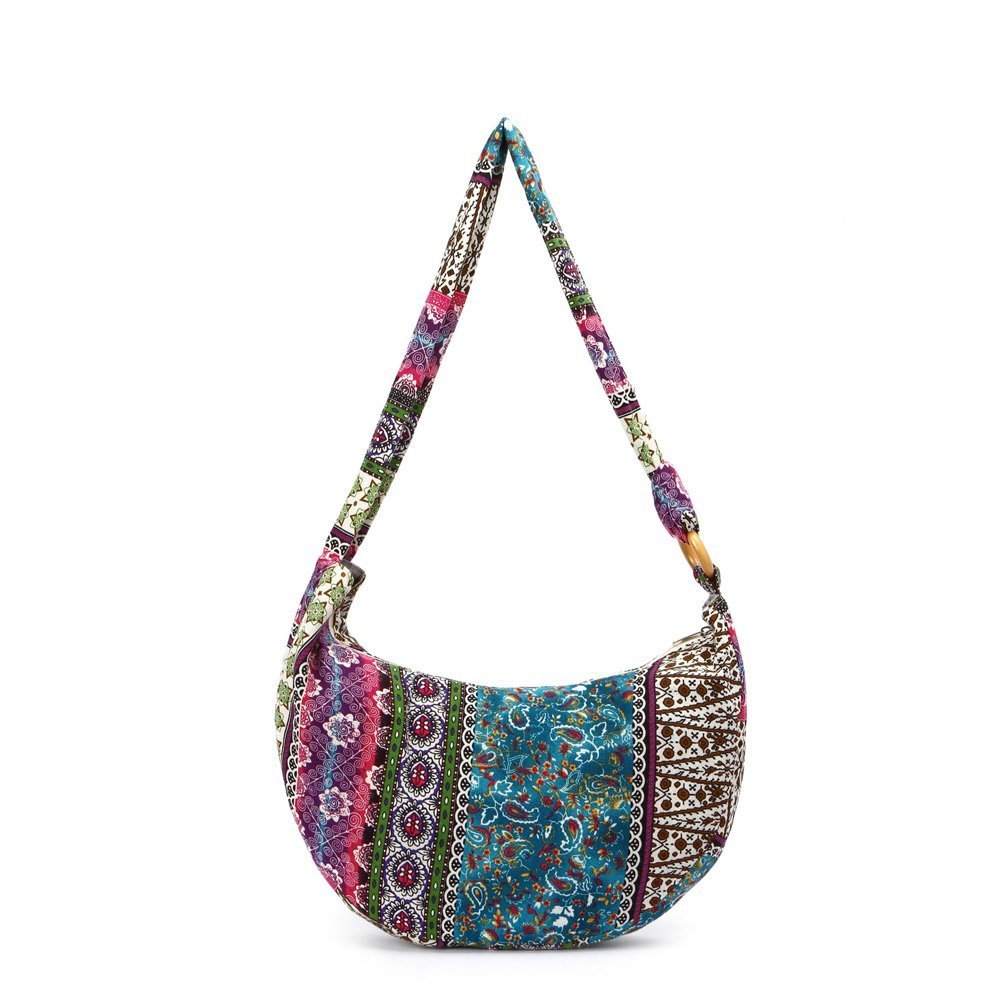 KARRESLY Women's Crossbody Bag - Adjustable Strap Ethnic Style Shoulder Purse for Everyday Use, Travel & Shopping