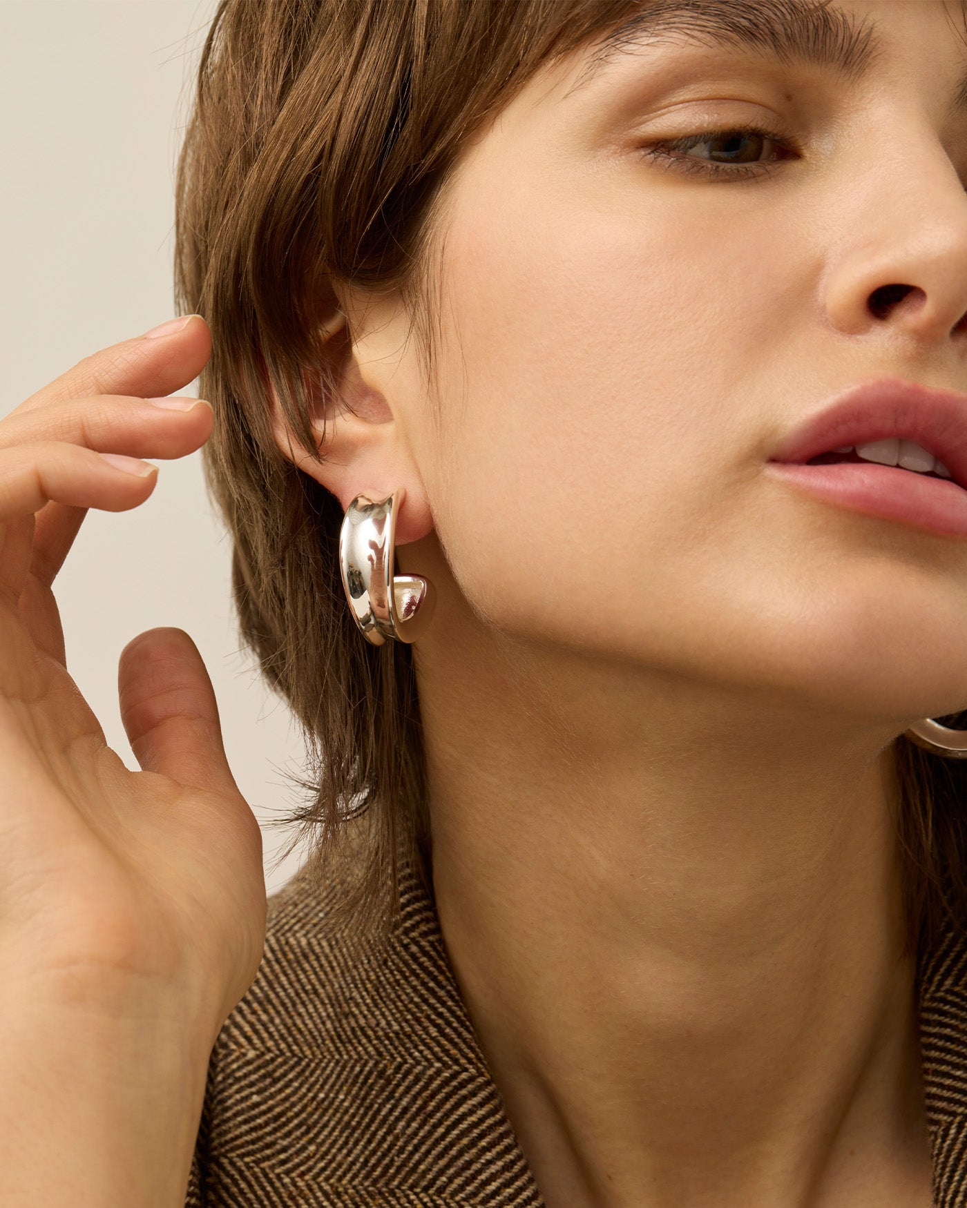 Sterling Silver Doune Hoops Earrings - Elegant & Timeless Jewelry for Women - Perfect for Everyday Wear, Parties & Special Occasions