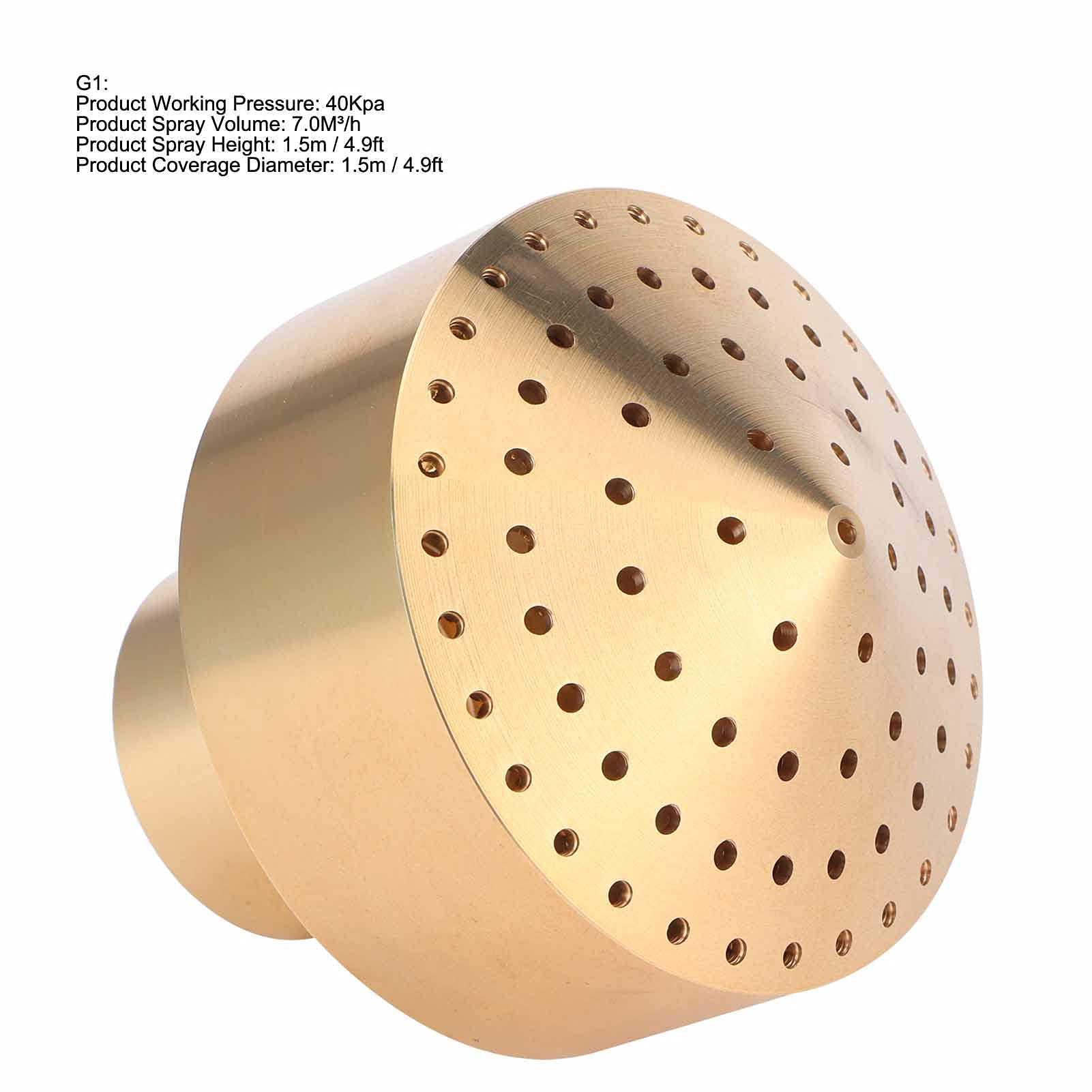 High-Quality Brass Landscape Nozzle - 1 Inch (32mm) Internal Teeth Fountain Sprinkler for Small to Medium Water Features | Perfect for Museums, Libraries & Garden Irrigation Systems | Durable Strong Spray Head for Outdoor Landscaping & Decorative Water Displays