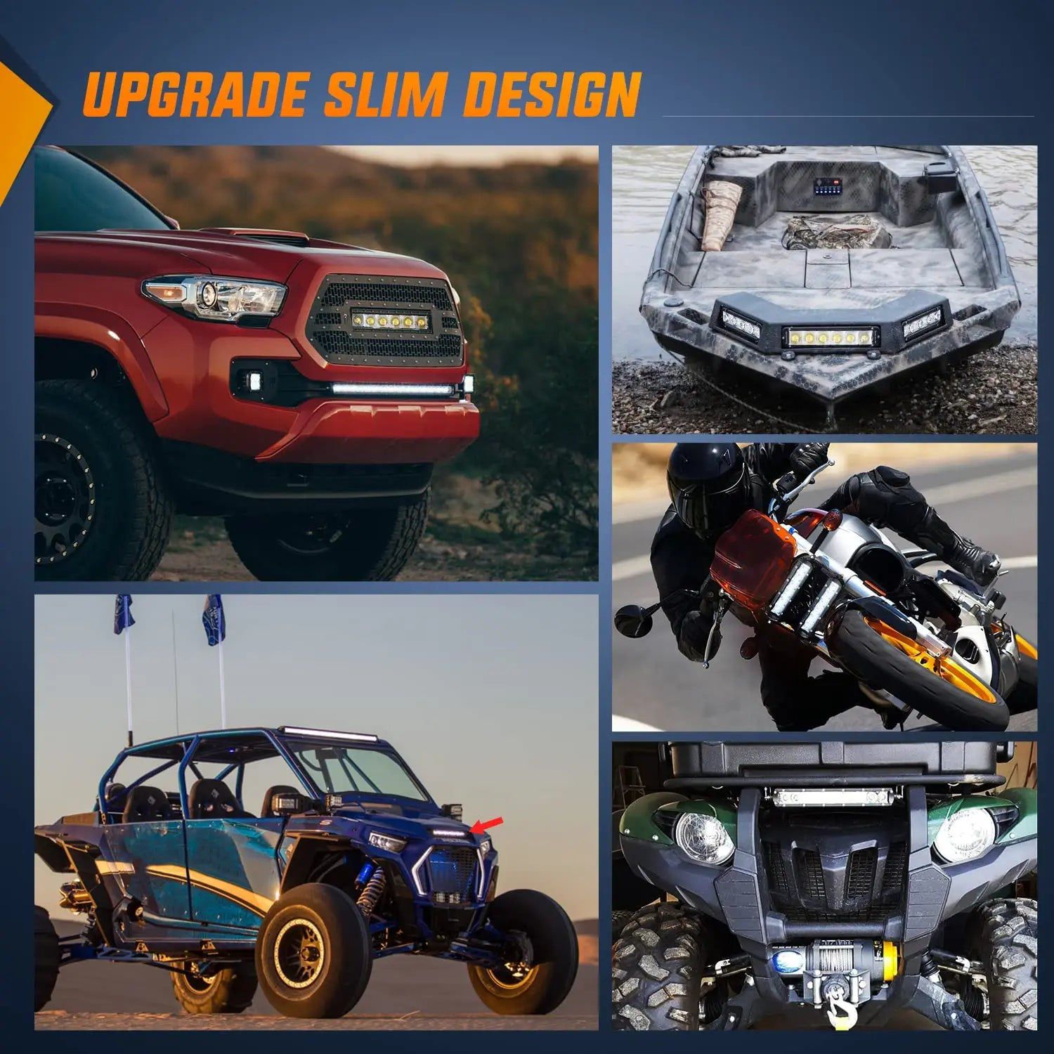 7 Inch 30W 3600LM Ultra Slim LED Light Bars (Pair) - Waterproof Off-Road Lighting for Trucks, ATVs, UTVs, Boats & Marine Vehicles