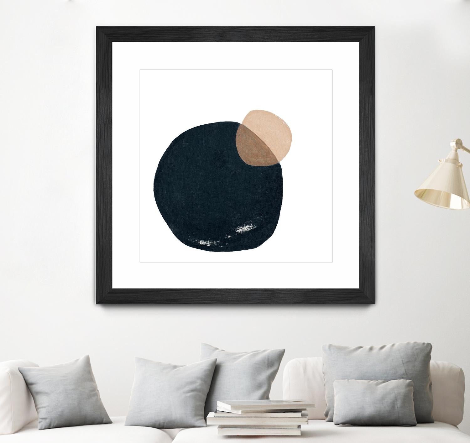 Abstract Circular Wall Art - Modern Geometric Canvas Painting for Home & Office Decor | Perfect for Living Room, Bedroom, or Workspace