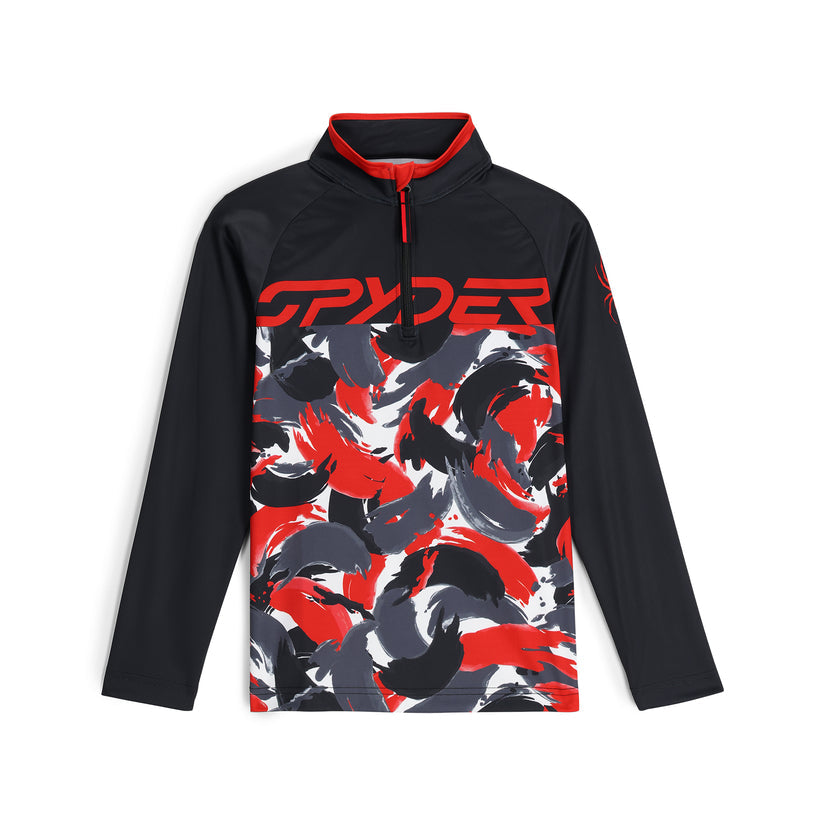Spyder Junior Camo 1/2 Zip Fleece Pullover 2025 - Warm Kids Winter Jacket for Outdoor Activities & Snow Sports