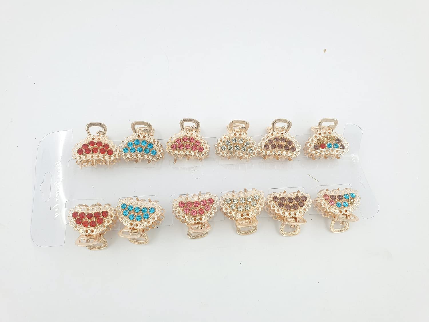 Dhavesai Vintage Metal Hair Claw Clips - 12 Pack Small Banana Clips for Women & Girls (Multi-Color Designs) - Perfect for School, Work, Parties & Everyday Hairstyles