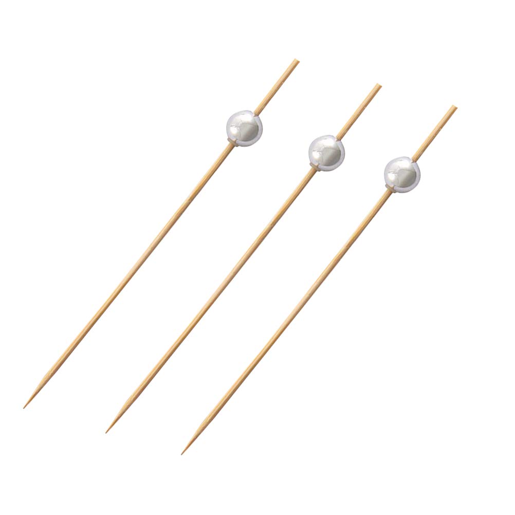 100-Pack Cabilock 12-Inch Bamboo Toothpicks for Fruit, Cocktails & Appetizers | Reusable Party Snack Sticks for Entertaining, Weddings & Home Use