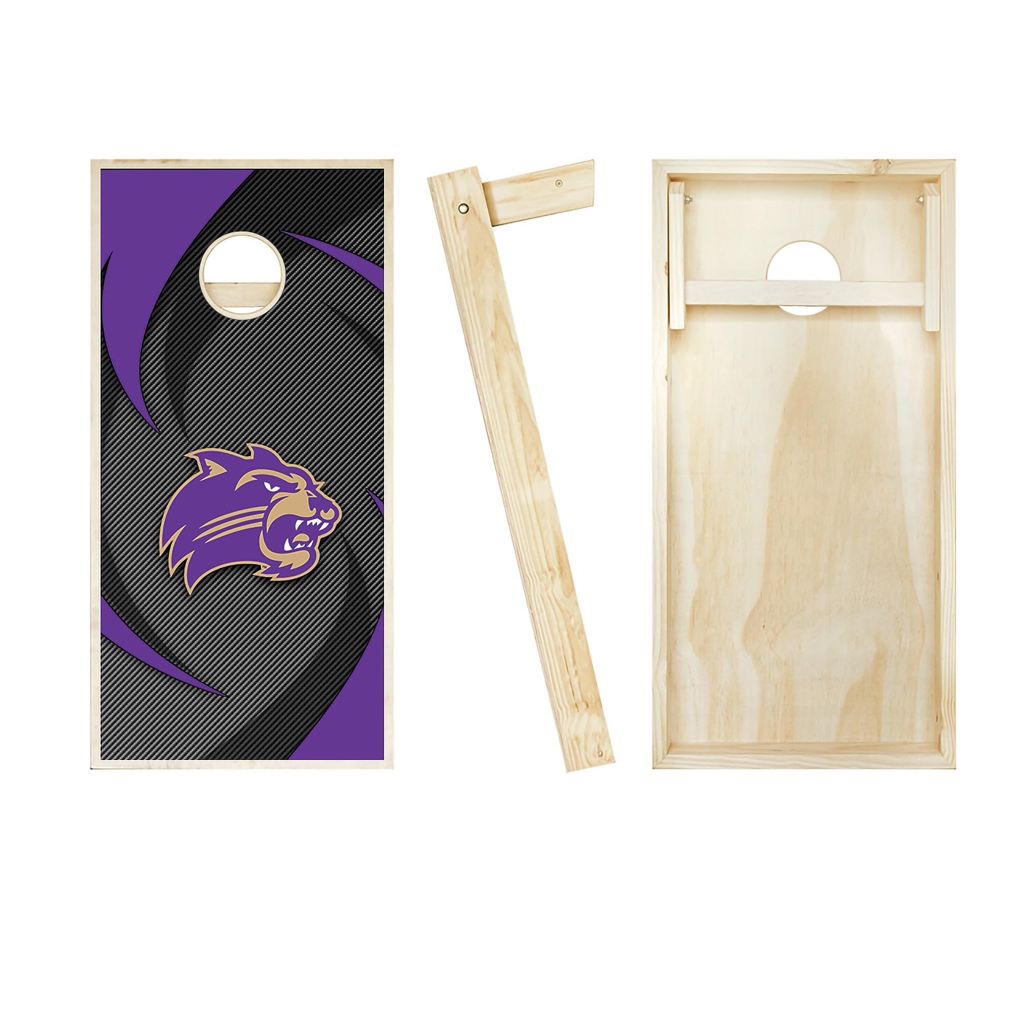 Skip's Garage Western Carolina Swoosh Cornhole Board Set - Official Regulation Size Cornhole Boards with Team Logo Design - Perfect for Tailgating, Backyard BBQs and Outdoor Parties