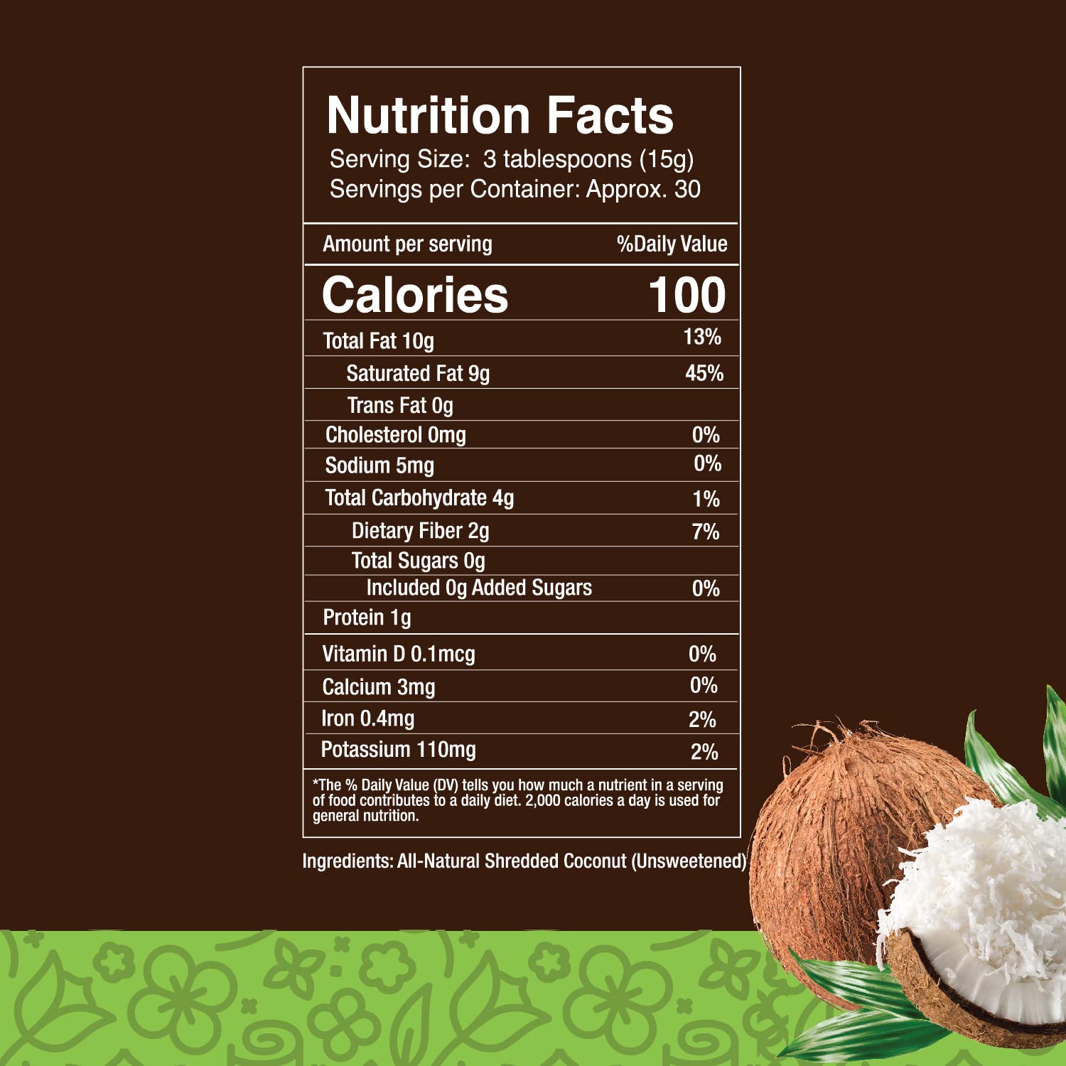 Herbaila Unsweetened Shredded Coconut Flakes - 1 lb (16 oz) | All Natural, Non-GMO, Dried Coconut Shavings for Baking, Cooking & Smoothies | Premium Quality Coconut Flakes for Desserts, Granola & Healthy Snacks