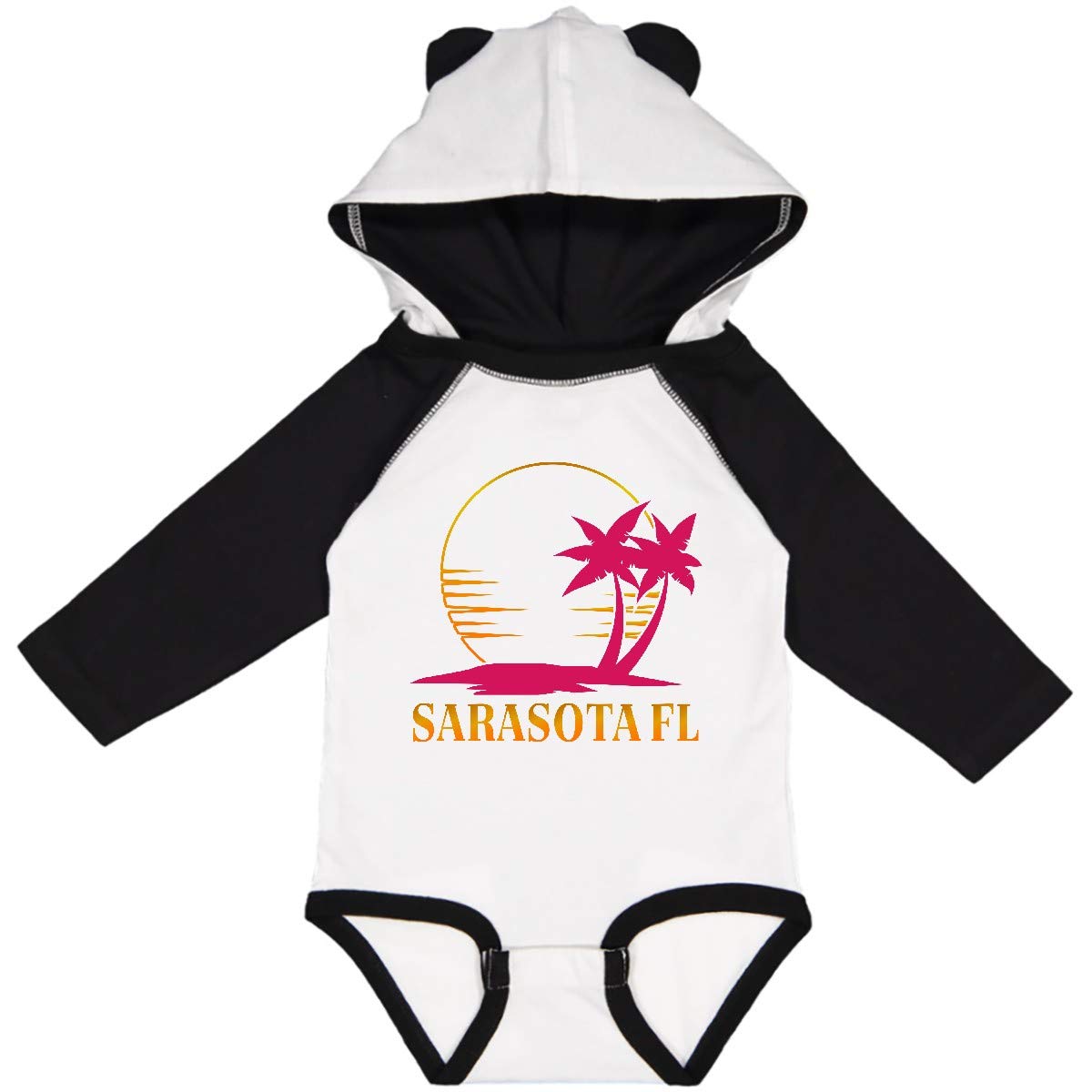 Inktastic Sarasota Florida Sunset Beach Vacation Long Sleeve Creeper - Soft & Comfortable Baby Bodysuit for Boys & Girls - Perfect for Beach Trips, Family Photos & Casual Outings