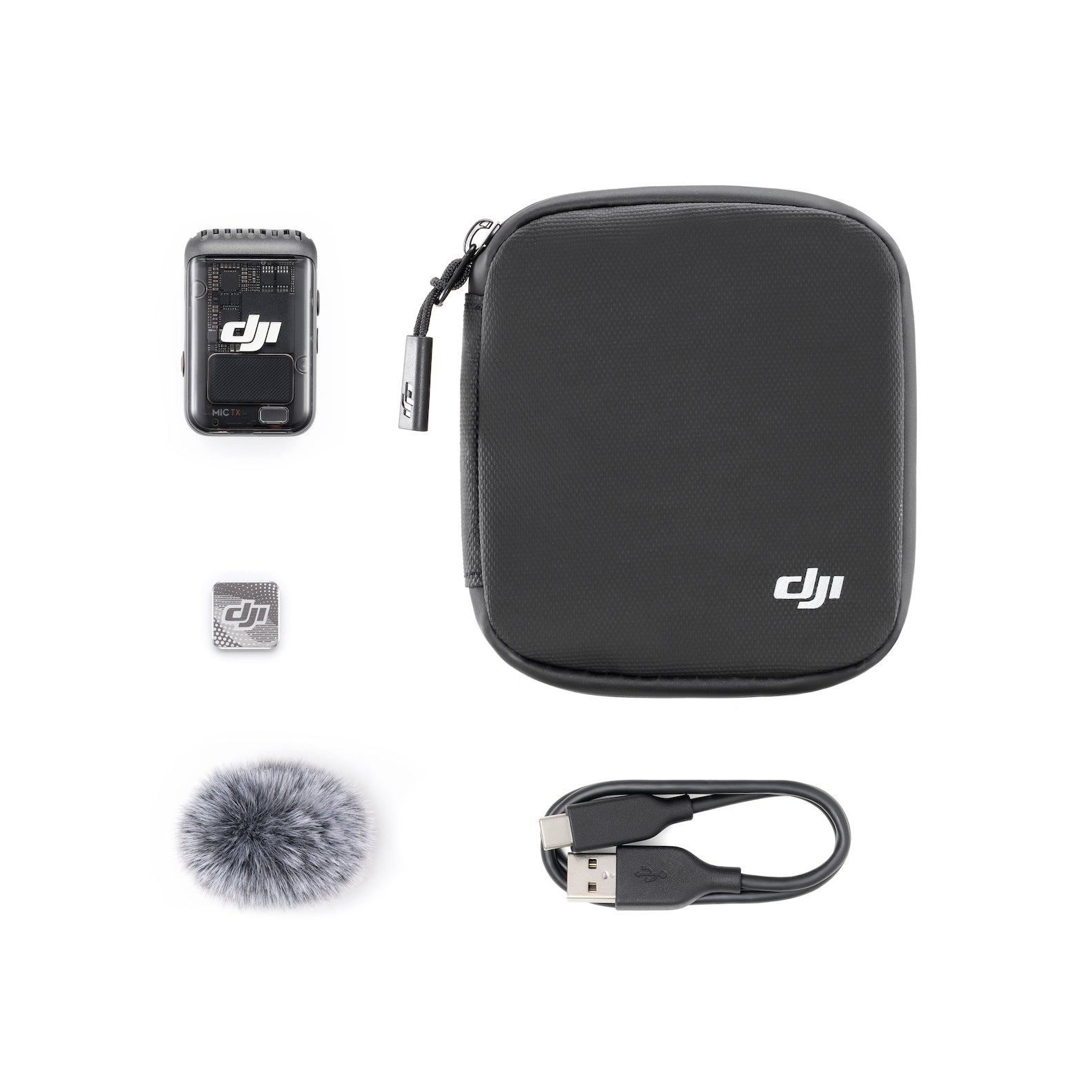 DJI Mic 2 Wireless Lavalier Microphone Transmitter - Shadow Black for Vlogging, Interviews & Content Creation