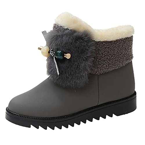 Women's Winter Boots - Plush Lined Thick Sole Thermal Snow Boots for Women - Warm Ankle Boots for Cold Weather, Snow Hiking & Outdoor Winter Activities
