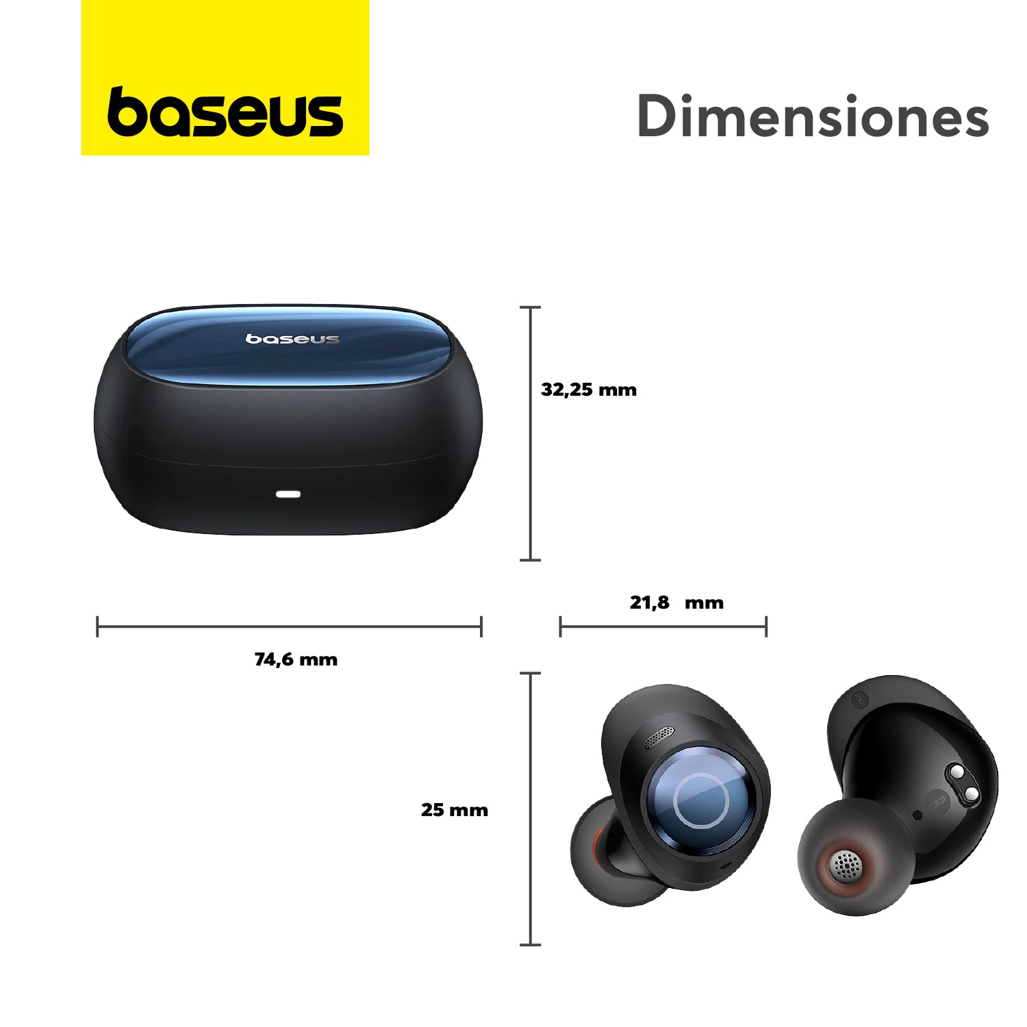Baseus Bowie MA20 Pro Wireless Headphones with Active Noise Cancellation (ANC) - Black | Perfect for Travel, Workouts & Office Use
