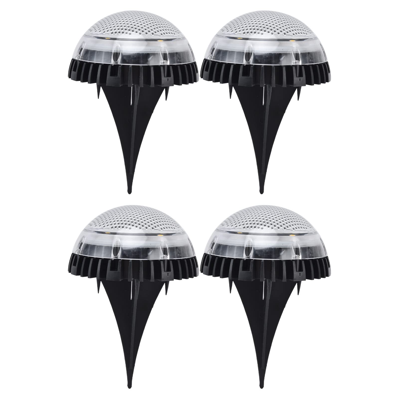 4Pcs Solar Ground Lights with 8 LEDs - Color Gradient Outdoor Solar Deck Lights for Garden, Yard, Lawn, Patio, Pathway, Walkway & Backyard - Perfect for Landscape Lighting, Driveway Markers & Nighttime Safety