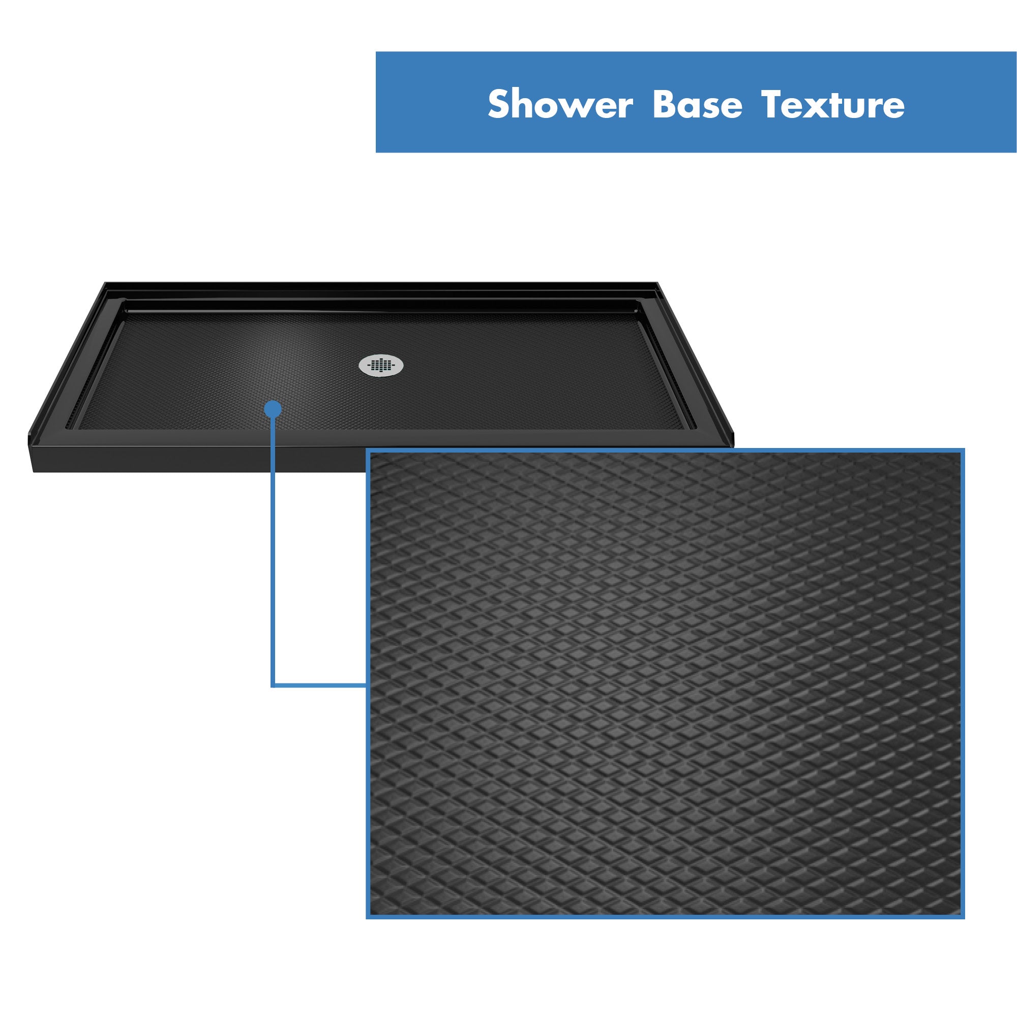DreamLine Charisma 36 in. D x 60 in. W x 78 3/4 in. H Frameless Bypass Shower Door and Base Only