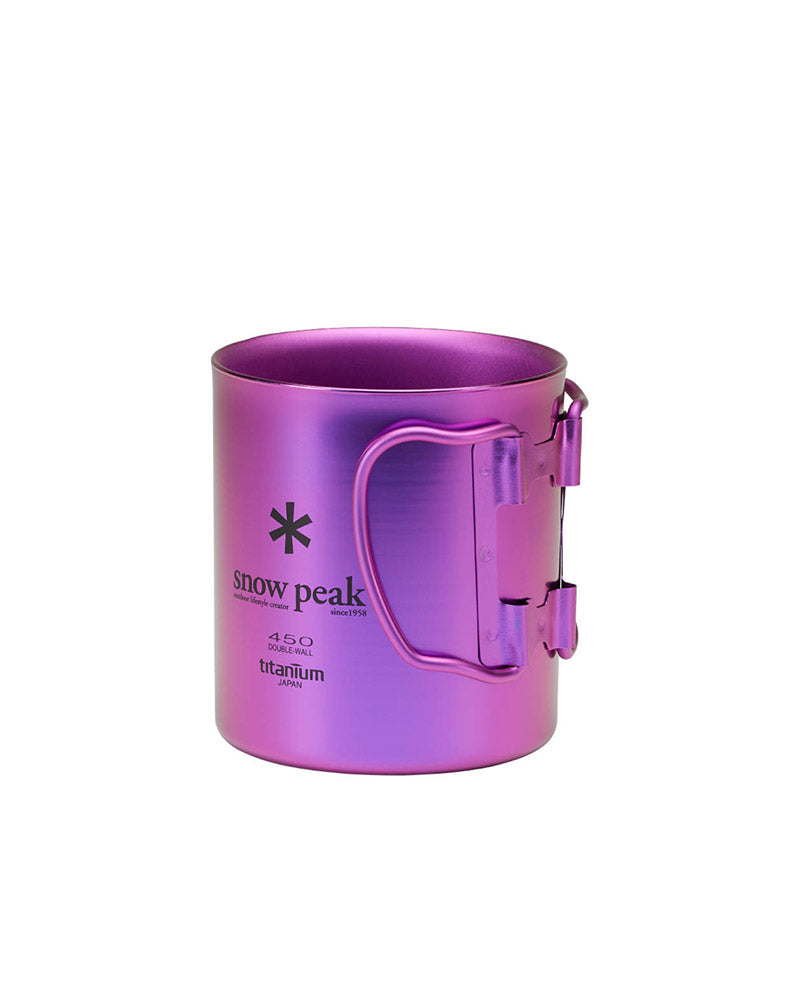 Titanium Double Wall Insulated 450ml Anodized Camping Mug - Perfect for Outdoor Adventures, Hiking & Travel
