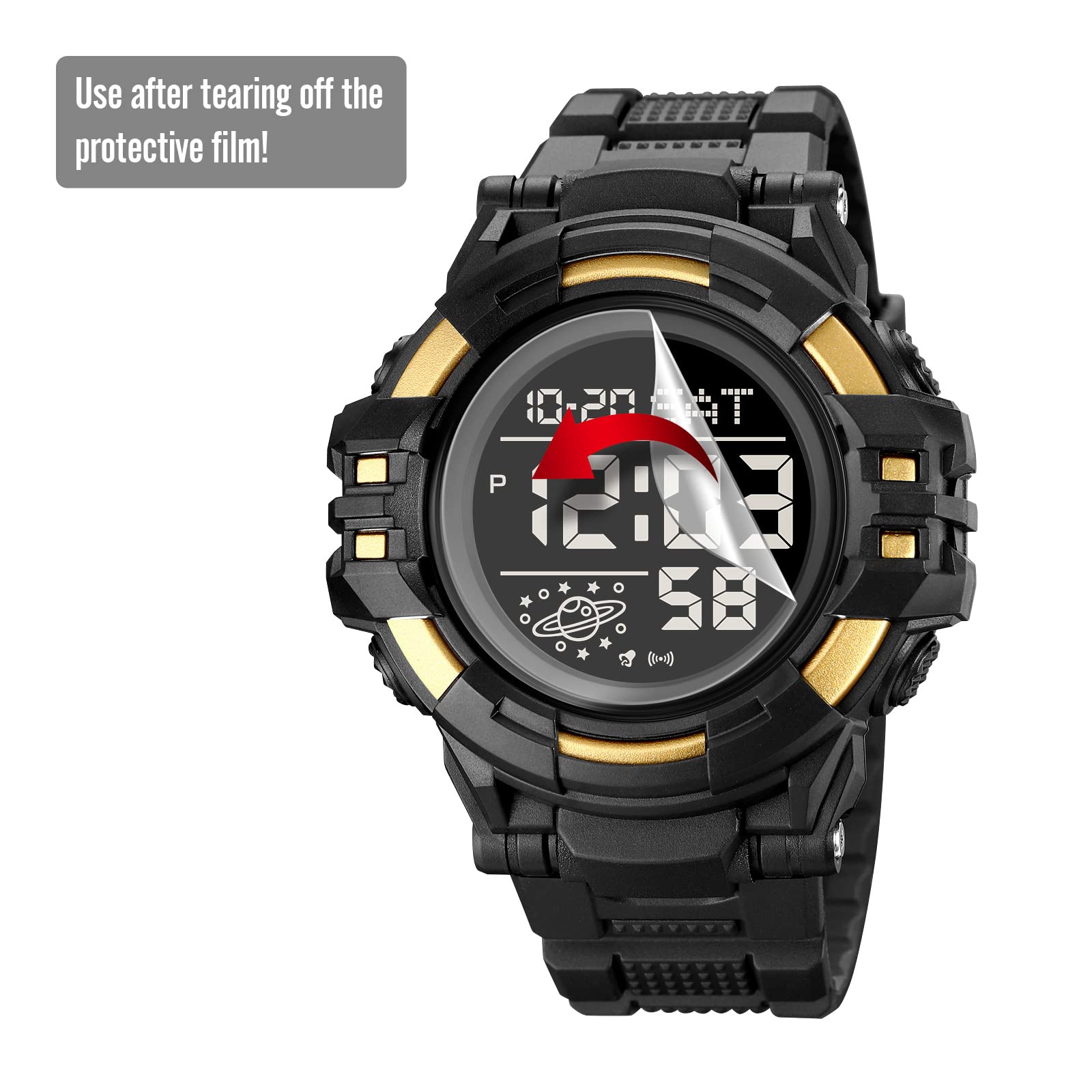 Men's Digital Sports Watch - Military Tactical LED Waterproof for Outdoor & Army Use