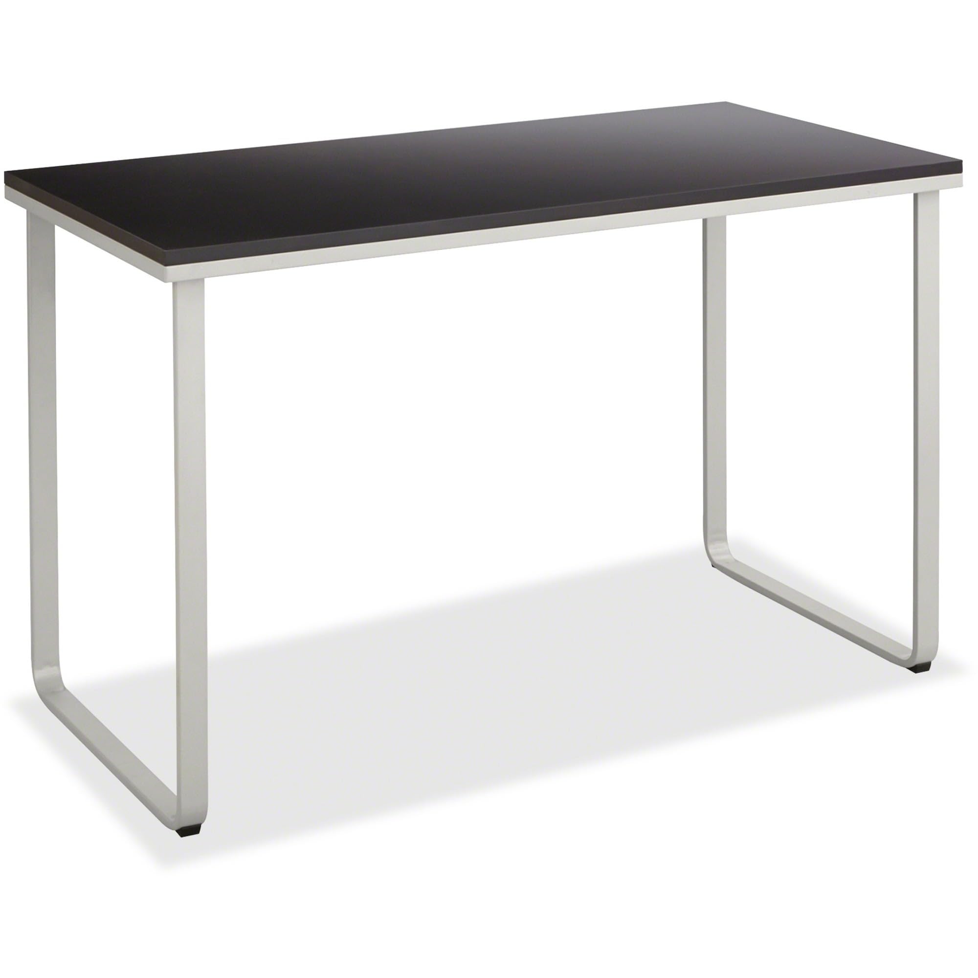 Safco Products 1943BLSL Black and Silver Home Office Computer Desk - Perfect for Remote Work, Study & Small Spaces