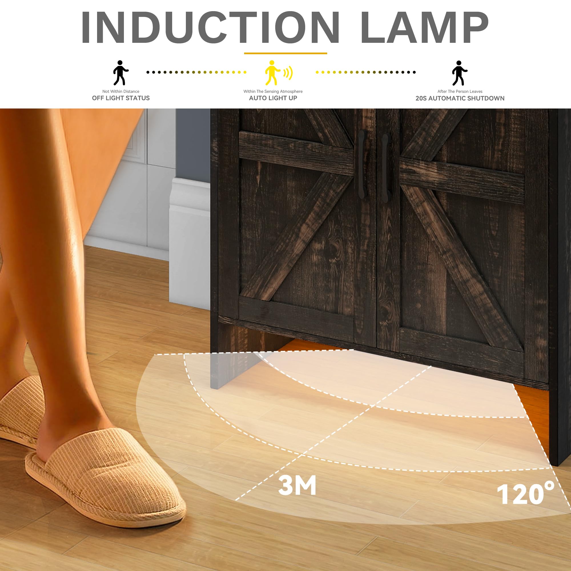 DWVO 6-Tier Shoe Storage Cabinet with Doors & Drawer - Adjustable Shelves Shoe Organizer for Entryway, Hallway & Living Room - Dark Rustic Oak Finish - Perfect for Small Spaces & Closet Organization