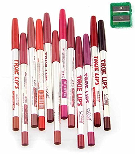 Glamyou Menow Slim Eye & Lip Liner Set - 12 Waterproof Pencils for Precise Makeup Application | Perfect for Everyday Use, Special Occasions & Professional Makeup Artists