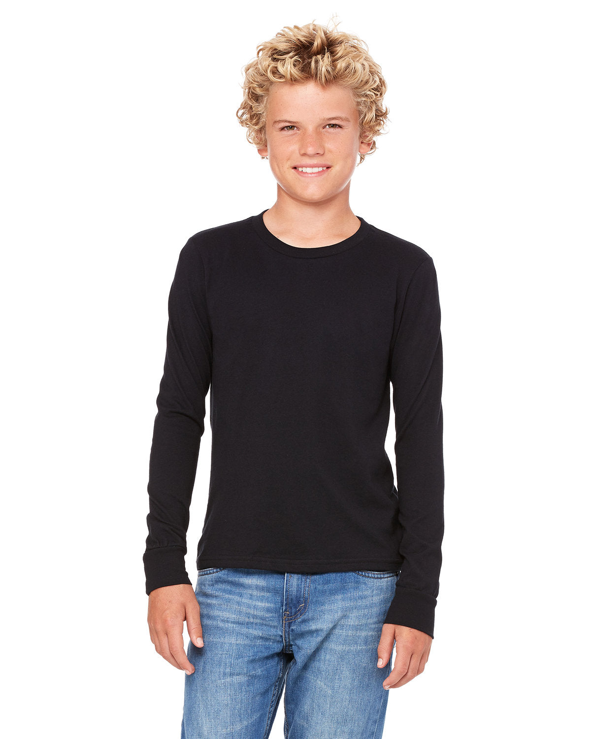 Bella + Canvas 3501Y Youth Long Sleeve T-Shirt - Soft Cotton Jersey Tee for Kids & Teens - Perfect for School, Sports & Everyday Wear