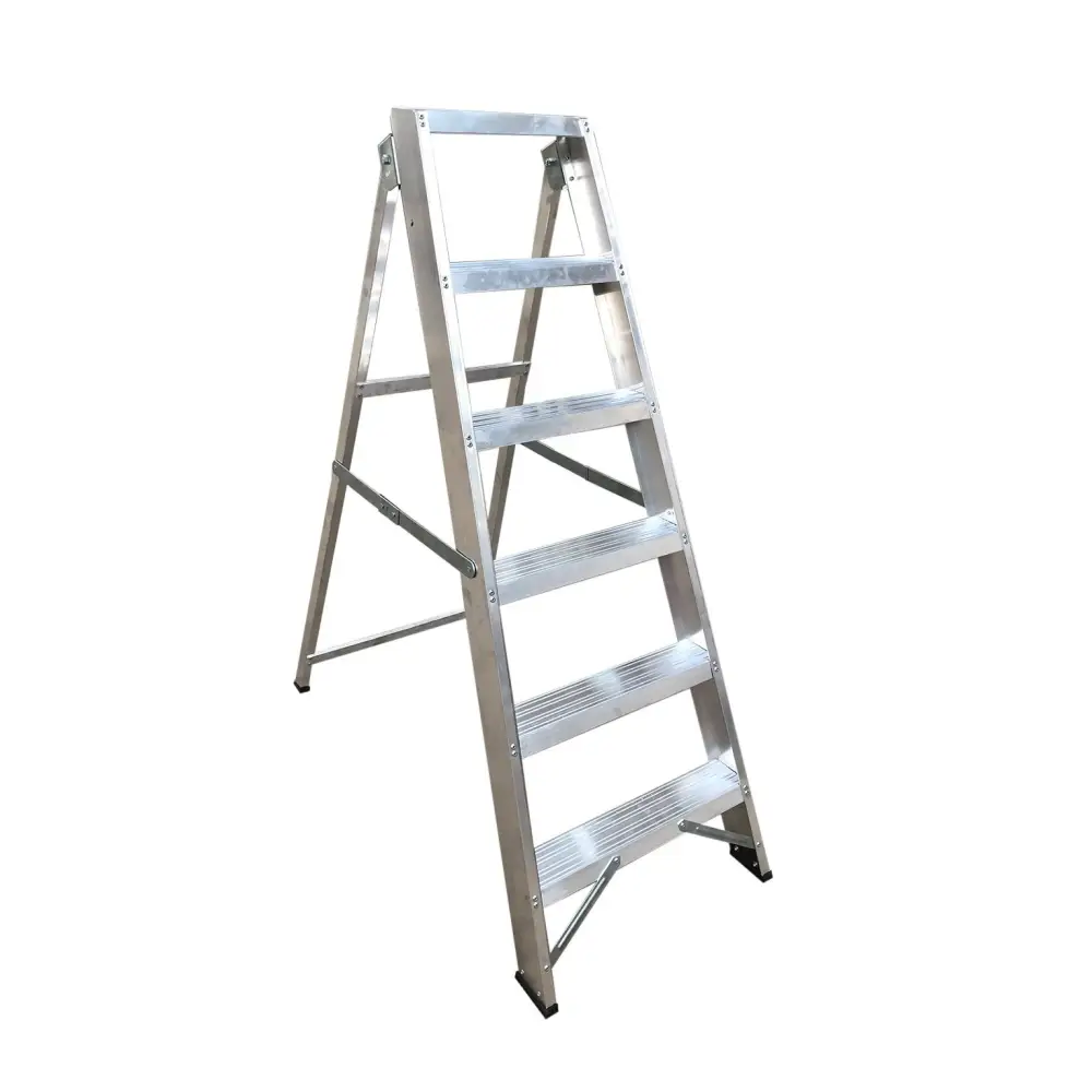 Climb It Aluminum Swingback Stepladder - Lightweight Folding Ladder for Home, Garage & Workshop Use