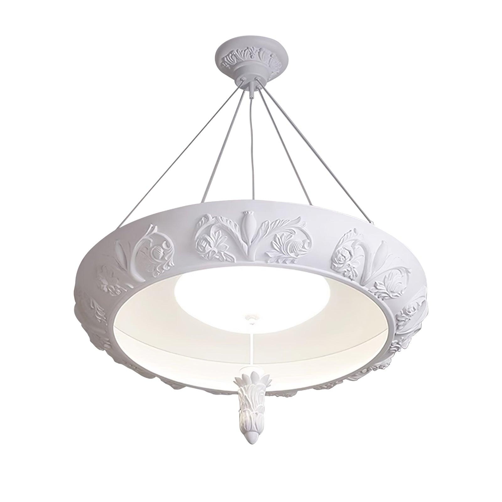 Handcrafted Artistic Carved Crystal Chandelier - Elegant Ceiling Light Fixture for Dining Room, Living Room & Bedroom Decor