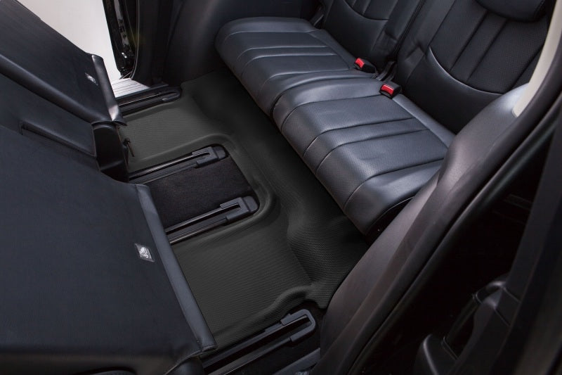 3D Maxpider Kagu Black R3 Custom Fit Floor Mats for 2019-2024 Subaru Ascent with Bucket 2nd Row (2-Piece Set) - All-Weather Protection & Premium Interior Upgrade