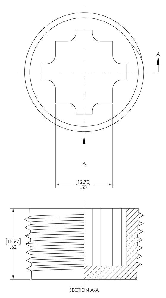 Caplugs P-68V P Series Plastic Threaded Plugs - 200 Pack Red HD-PE for NPT/NPS Pipe Fittings | NPT 3/4