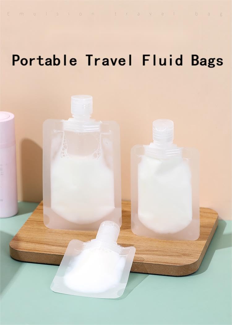 Portable Travel Toiletry Bags for Liquids - TSA Approved Leakproof Makeup Organizer - Clear Cosmetic & Skincare Bottle Containers for Airplane Carry On & Weekend Trips