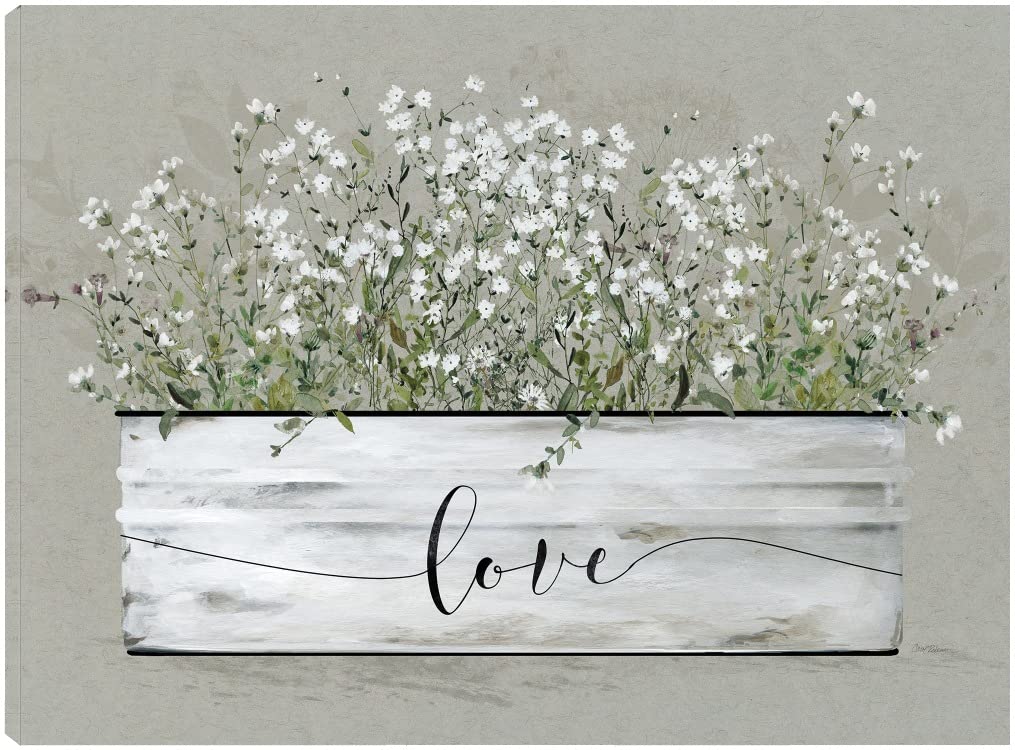 Graceful Floral Canvas Wall Art - Bouquet of Love by Artist Carol Robinson - 32x24 Inch Ready to Hang Painting for Living Room, Bedroom, Office Decor - Perfect for Home, Wedding Gift & Interior Design