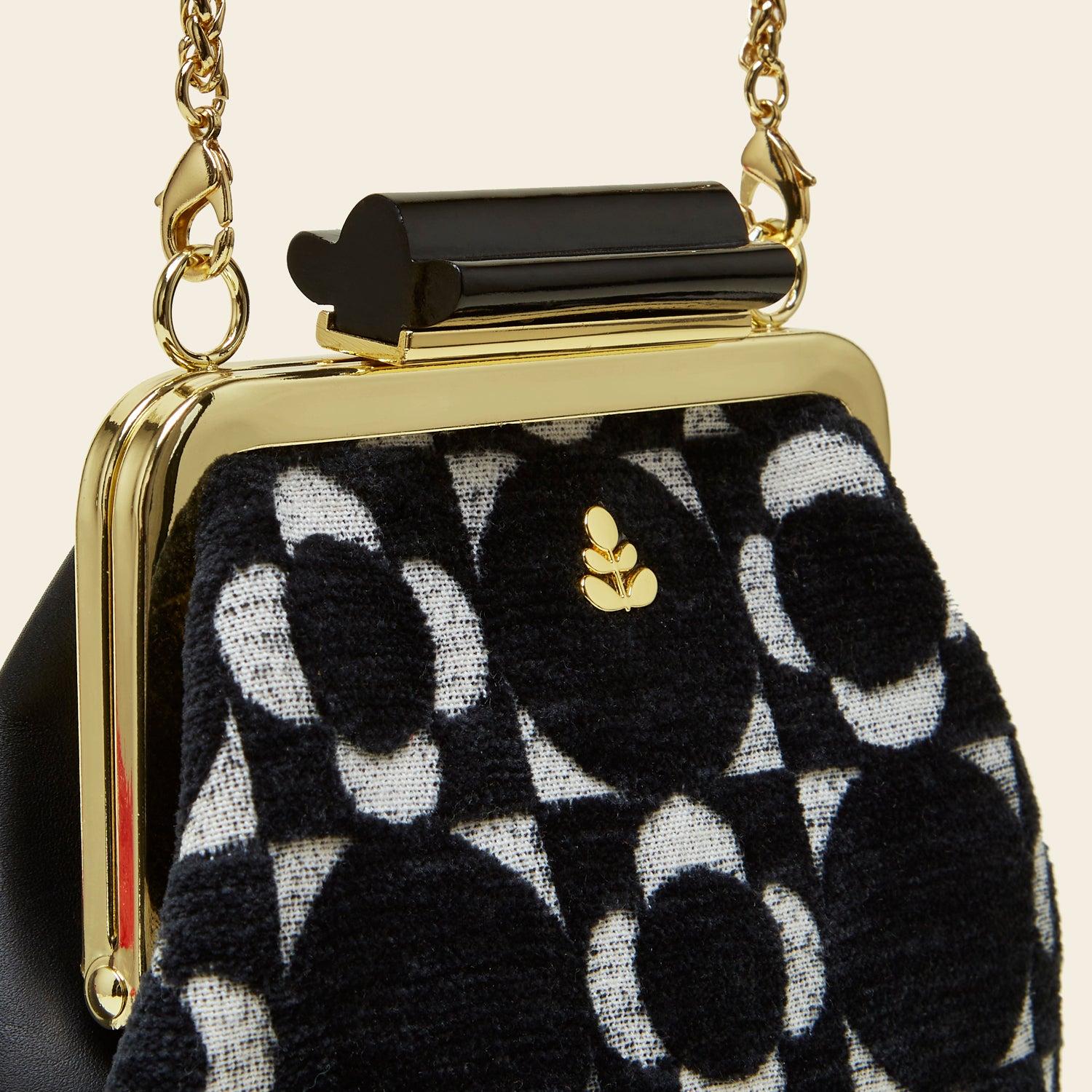 Vintage Mini Crossbody Bag - Retro Tile Black Design for Women | Fashionable Small Shoulder Purse for Daily Use, Travel & Parties