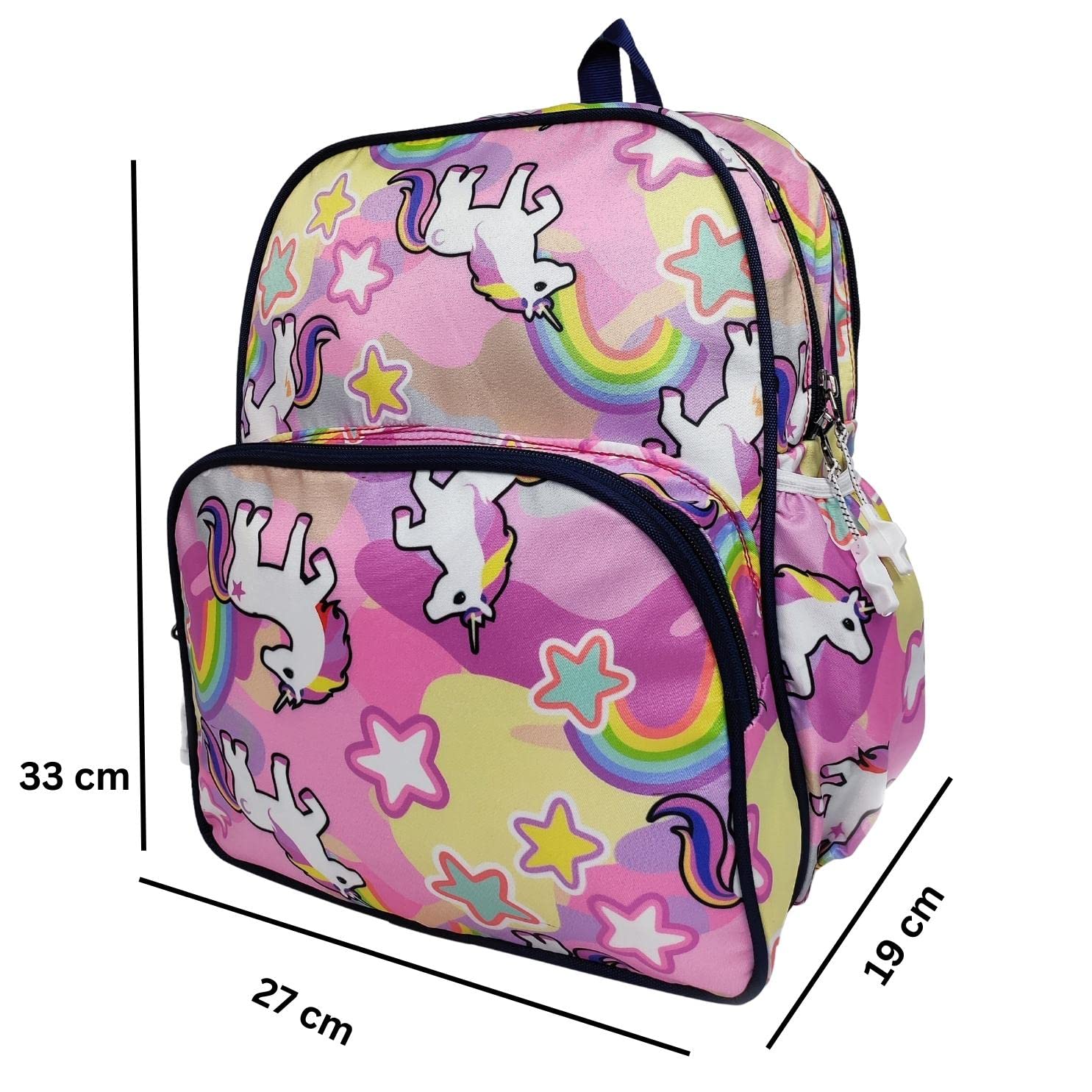 Stylish Unicorn School Backpack for Kids - Durable Polyester Backpack with Adjustable Straps, Pink (Pack of 1) - Perfect for School, Travel, and Daily Use