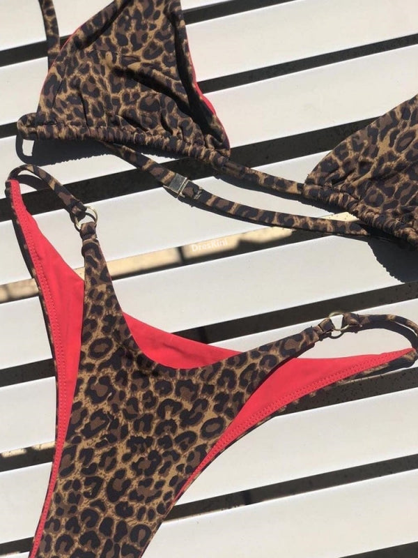 ZASUWA Women's Sexy Animal Print Bikini Set - Swimwear for Beach, Pool Party & Summer Vacation