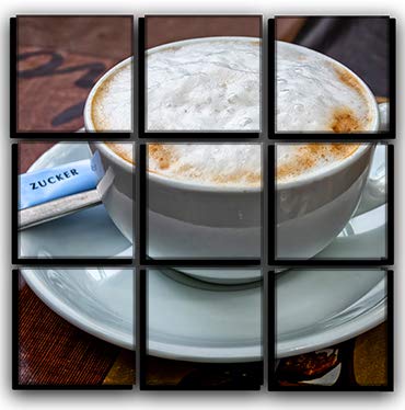 9-Piece Coffee Wall Art Set - Canvas Painting for Café & Home Decor
