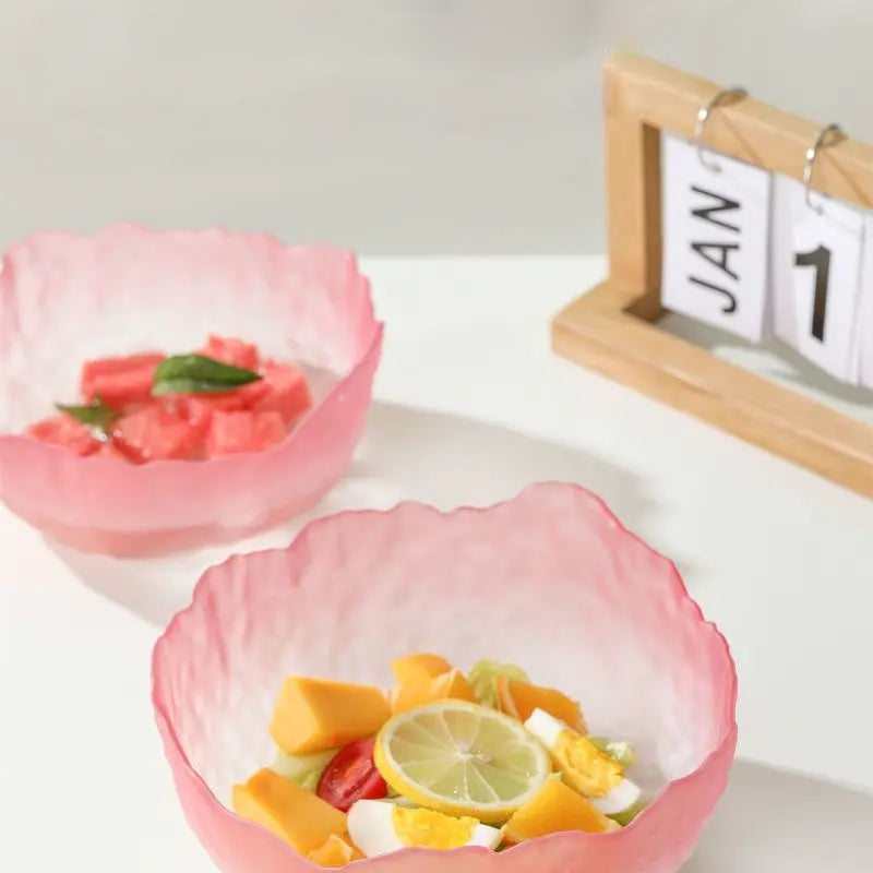 Lulu Frosted Glass Dessert Bowl Set - Elegant Serving Dishes for Ice Cream, Pudding & Fruit - Perfect for Parties, Dessert Bars & Home Entertaining