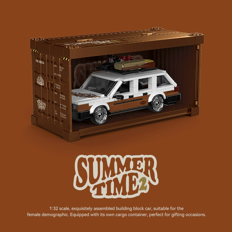 457 pcs Summer Time 2 Santana Station Wagon Die-Cast Model Car - Collectible Toy Vehicle for Kids & Adults, Perfect for Display, Gifts & Play Scenes