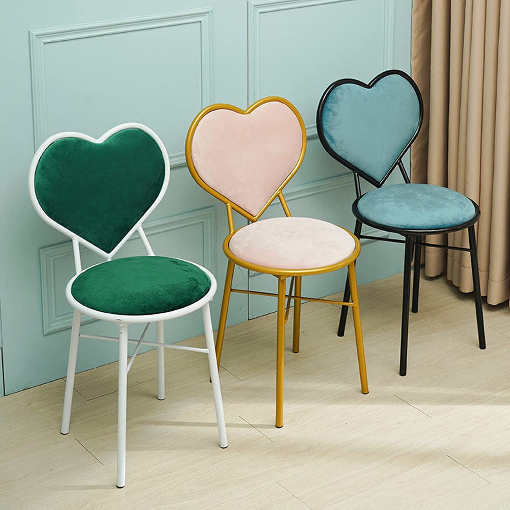 WAYUTO Velvet Accent Chair - Modern Makeup Vanity Chair with Golden Metal Legs, Upholstered Living Room & Dining Chair, Soft Reading Chair for Bedroom Decor (Gold Pink) - Perfect for Home Office, Boudoir & Lounge Areas