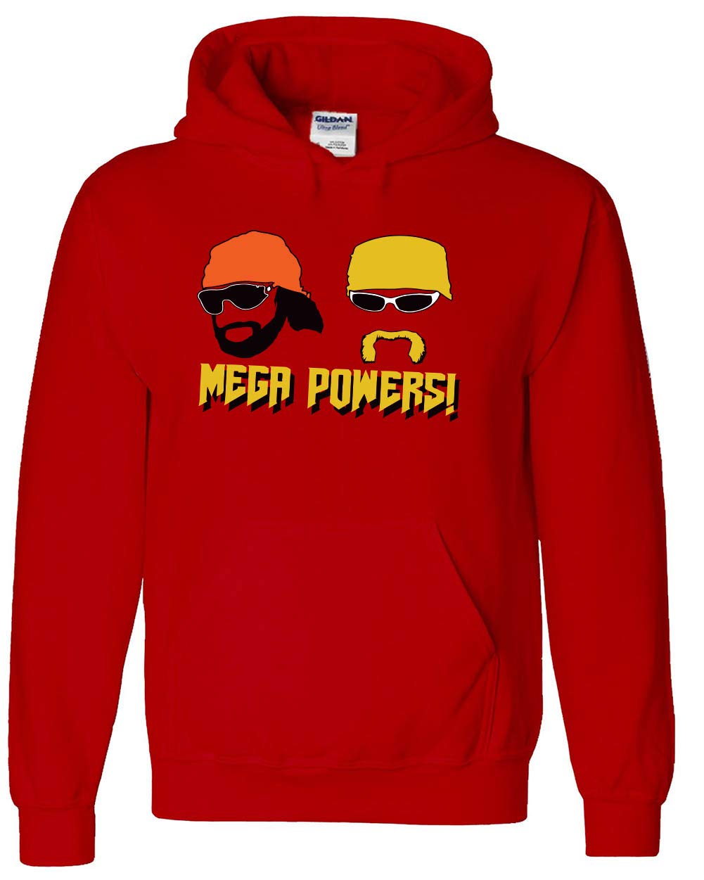 RED Hogan Macho Man Mega Powers Hooded Sweatshirt - Vintage Wrestling Fan Apparel for Men & Women - Perfect for Gym, Wrestling Events & Casual Wear